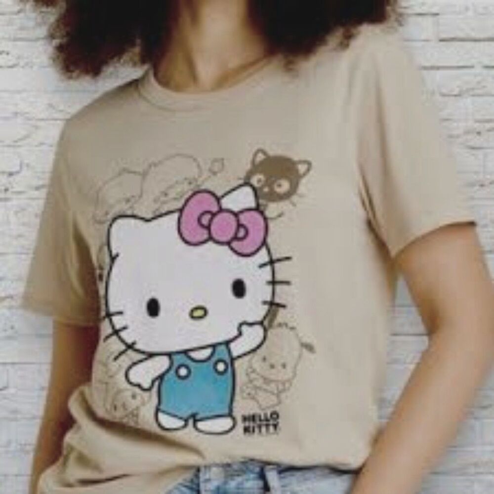 Sanrio Hello Kitty and Friends beige short-sleeve graphic t-shirt